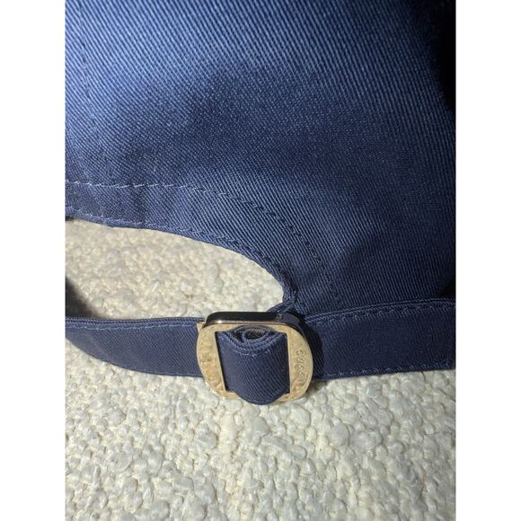 Gucci Navy Logo Embroidered Cotton Baseball Cap Size S Adjustable Strap NWT main image 4